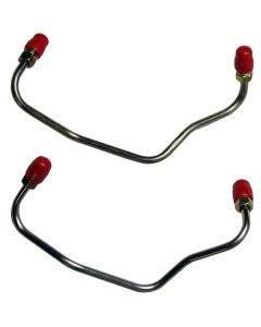 Front Brake Caliper Crossover Lines, 2-Piece Stainless Steel, Fairlane, 1965-1967