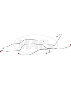 Front Power Drum Brake Line Kit, 3-Piece Steel, Fairlane GTA, 1966