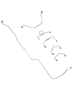 Front Standard Drum Brake Line Kit, 6-Piece Steel, Fairlane, 1968-1969
