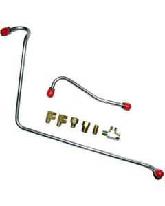 Fuel Pump To Carburetor Lines, Steel, 302/351 V8 With 2-Barrel, Fairlane, 1968-1970