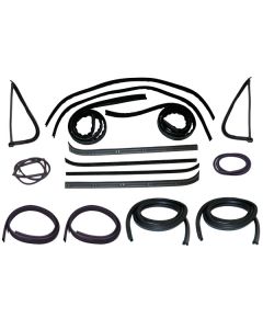 1973-79 Ford Weatherstrip Channel Belt Seal Kit,Driver Side And Passenger Side,With Chrome Strip