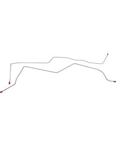 Falcon Front Brake Lines, Standard Drum Brakes, 2-Piece OE Steel, 1962