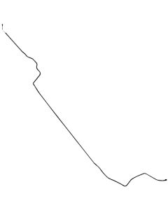 Falcon Front To Rear Fuel Line, 6-Cylinder Convertible, Stainless Steel, 1963-1965