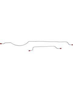Falcon Rear Axle Brake Lines, 6-Cylinder, 2-Piece OE Steel,1962
