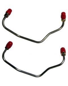 1965-1967 Mustang Stainless Steel Brake Caliper Crossover Lines, 2-Piece