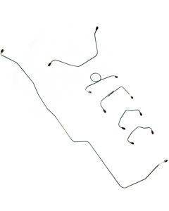 1965-1966 Mustang Stainless Steel Front Disc Brake Line Kit, 6-Piece