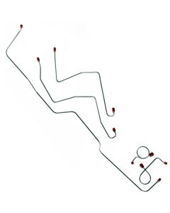 1967 Mustang Stainless Steel Front Drum Brake Line Kit Before 2/1/67, 5-Piece