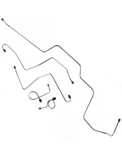 1967 Mustang OEM Steel Front Drum Brake Line Kit After 2/1/67, 5-Piece