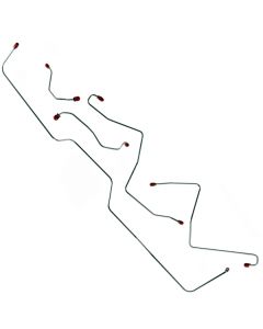 1967 Mustang Stainless Steel Power Front Drum Brake Line Kit Before 2/1/67, 5-Piece