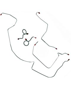 1970 Mustang Stainless Steel Manual Front Drum Brake Line Kit, 5-Piece