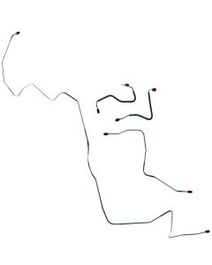 1970 Mustang Stainless Steel Power Front Disc Brake Line Kit, 4-Piece