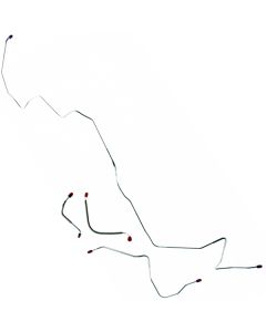 1970 Mustang OEM Steel Power Front Disc Brake Line Kit for Boss 429 V8, 4-Piece