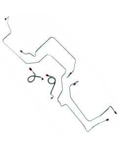 1971-1973 Mustang OEM Steel Front Drum Brake Line Kit, 5-Piece