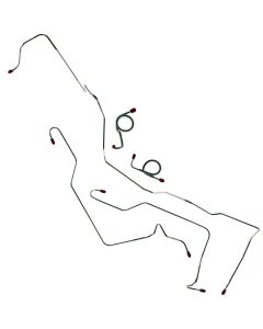 1984-1986 Mustang Stainless Steel Front Disc Brake Line Kit, 5-Piece