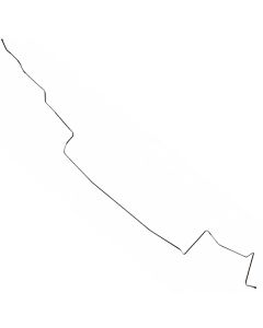 1965-1966 Mustang 5/16" OEM Steel Front to Rear Fuel Line, 170/200 6-Cylinder