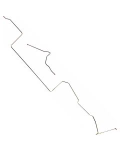 1967-1970 Mustang 5/16" OEM Steel Front to Rear Fuel Line, 200 6-Cylinder After 2/1/67