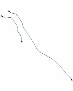 1964-1966 Mustang Stainless Steel Rear Axle Drum Brake Lines for 8" Rear End with Single Exhaust, 2-Piece