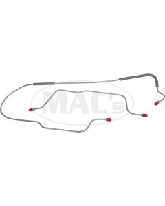 1967-1969 Mustang OEM Steel Rear Axle Drum Brake Lines for 8" Rear End, 2-Piece