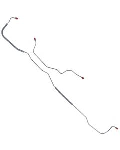 1967 Mustang Stainless Steel Rear Axle Drum Brake Lines for 28-Spline 9" Rear End, 2-Piece