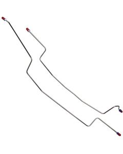 1987-1993 Mustang Stainless Steel Rear Axle Drum Brake Lines, 2-Piece