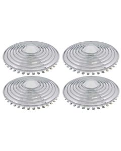 Wheel Cover Set, Starburst, Chrome, For 15" Steel Wheels