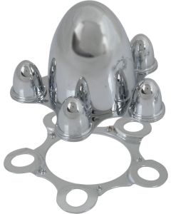 Center Cap Set Of Two, Spider Style, Chrome Plated Zinc Diecast, 5 x 4-1/2'' Bolt Circle