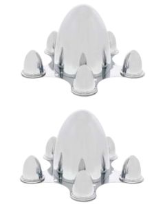 Center Cap Set Of Four, Spider Style, Chrome Plated Zinc Diecast, 5 x 5-1/2" Bolt Circle