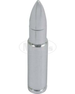 Bullet Cartridge Valve Stem Caps, Polished Aluminum