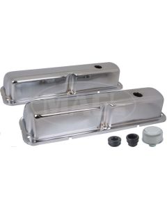 Valve Covers, Chrome, 390, 427 & 428, V8, With Oil Cap Without Tube