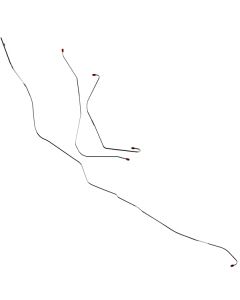 1963-1964 Ford Thunderbird Stainless Steel Power Front Drum Brake Line Kit, 3 Pieces