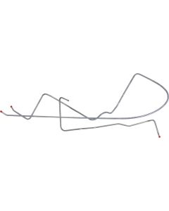 1964 Ford Thunderbird Front To Rear Fuel Line, 2-Piece, 3/8" OEM Steel