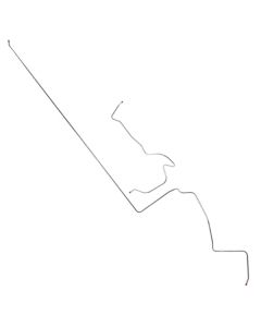 1966 Ford Thunderbird Front To Rear Fuel Line, 2-Piece, 3/8" Stainless Steel