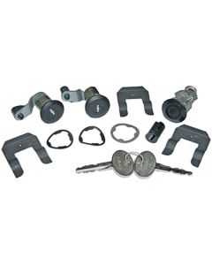1987-1993 Mustang Complete Lock Set, Black Anodized
