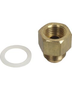 1955-1956 Ford Thunderbird Fuel Line Inlet Fitting, Includes Nylon Gasket, For Holley 4000 Teapot Carb