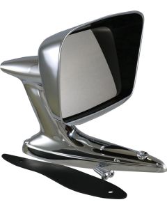 Outside Rear View Mirror/ Hooded W/ Ribs/ Incl. Gasket