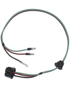 1957 Ford Thunderbird Headlight Socket Wire, Left, Flat PVC Wire, With Full Length Ground And Grommet, 23 Long