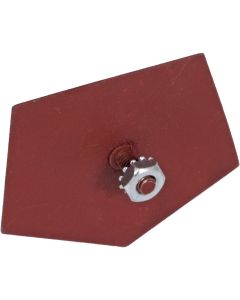1965-1966 Ford Thunderbird Trunk Lock Orn Key Hole Cover Insert, Primered Stl With Stud Attached, Includes Nut & Lock Wshr