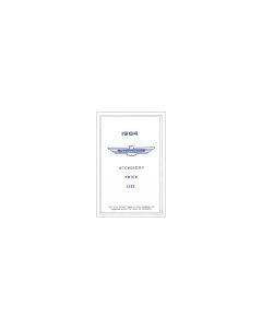 1964 Ford Thunderbird Accessory Price List, New Car
