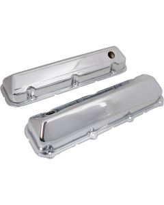 Chrome Plated Original-Shape Valve Covers With Baffle, 429/460 v8