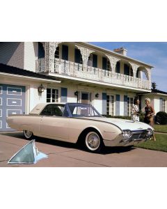 1961-1963 Ford Thunderbird Quarter Glass For 2Door Hard Top and Convertible, Left Side
