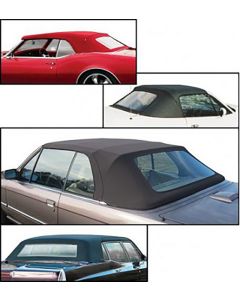 1955-1957 Ford Thunderbird Convertible Rear Plastic Window With Brass Horseshoe Zipper
