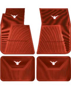 1961-1966 Thunderbird Rubber Front and Rear Floor Mats with T-Bird Script