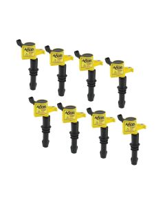 2004-2008 Econoline Ignition Coil Set - ACCEL Super Coil Series - Yellow Cap - Ford Modular 3-Valve Engine