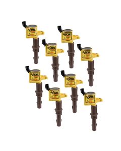 2008-2012 Econoline Ignition Coil Set - ACCEL Super Coil Series - Yellow Cap - Ford Modular 3-Valve Engine