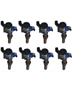 2008-2012 Econoline Ignition Coil Set - ACCEL Super Coil Series - Blue Cap - Ford Modular 3-Valve Engine