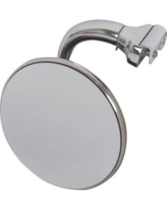 Outside Rear View Mirror, 4" Peep With Curved Arm & LED TurnSignal