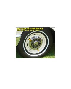 Ford Galaxie Dog Dish Hub Cap Decal Kit, 1963