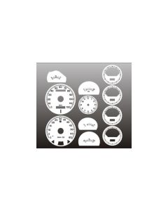 Ford Ranchero White Face Gauge Overlay, 1972-1973