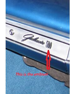 Galaxie 500, Glove Box Door, "500" Emblem, 1963