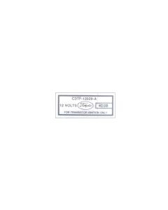 Ignition Coil Decal - For Transistorized Ignition - C3TF-12029-A - Silver Lettering
